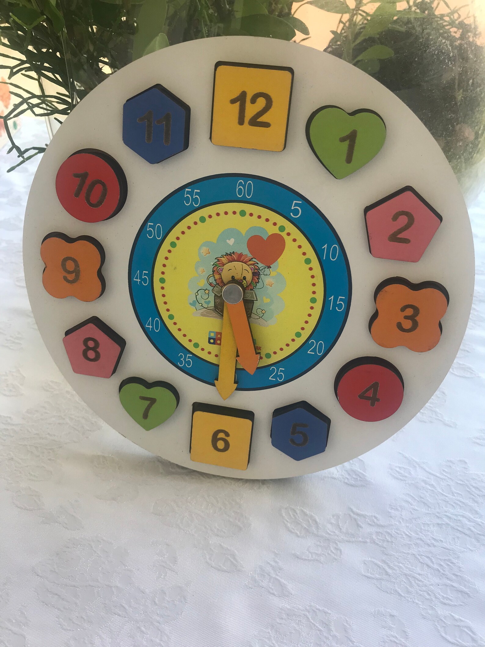 Wooden Clock toy Shape Sorting clockClock Learning for Etsy