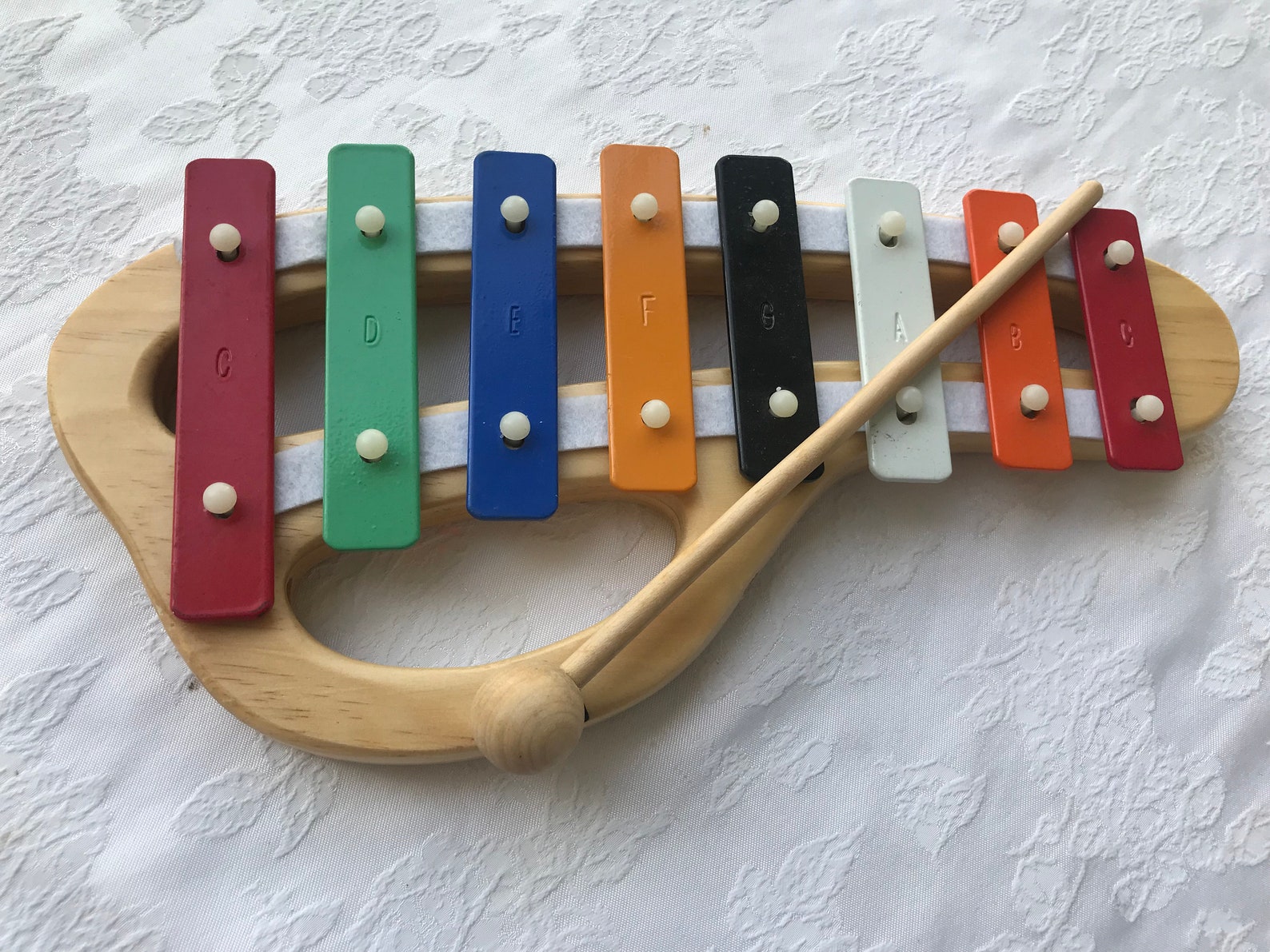 Xylophone Rainbow Instrument, Metallophone Children's Musical Instrument , Metal Key Xylophone