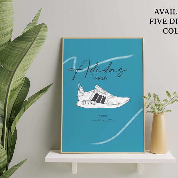 adidas NMD Wall Print | Sneaker Poster | A4, A3 & A2 Sizes | 5 Colour Options | Birthday Gift | Wedding Present | For Him | For Her