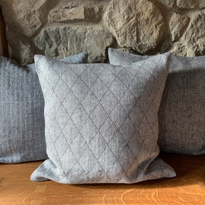 Linen cushion cover style alpine chalet diamond 40 x 40 cm 100% pure linen decorative cushion couch cushion linen cushion cushion cover country style cushion