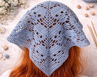 Skull Bandana Crochet Pattern: Gothic Hip scarf (PDF Downloadable Pattern)