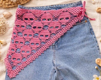 Triangle Hip Skull Shawl Crochet Pattern : Lost Souls Goth Design (PDF Download)