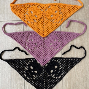 Skull Crochet Bandana Pattern: Gothic Headscarf (PDF Downloadable Pattern)