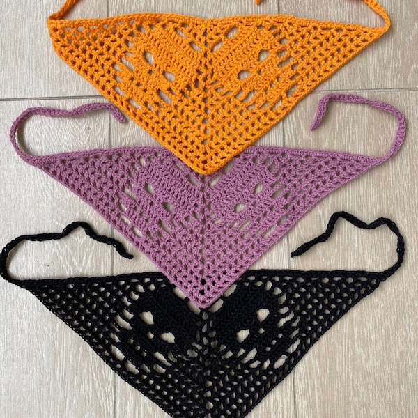 Skull Crochet Bandana Pattern: Gothic Headscarf (PDF Downloadable Pattern)