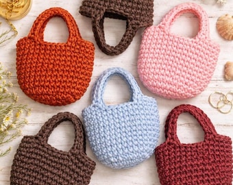Crochet Mini Tote Bag Pattern, Keychain Charm (PDF Pattern)