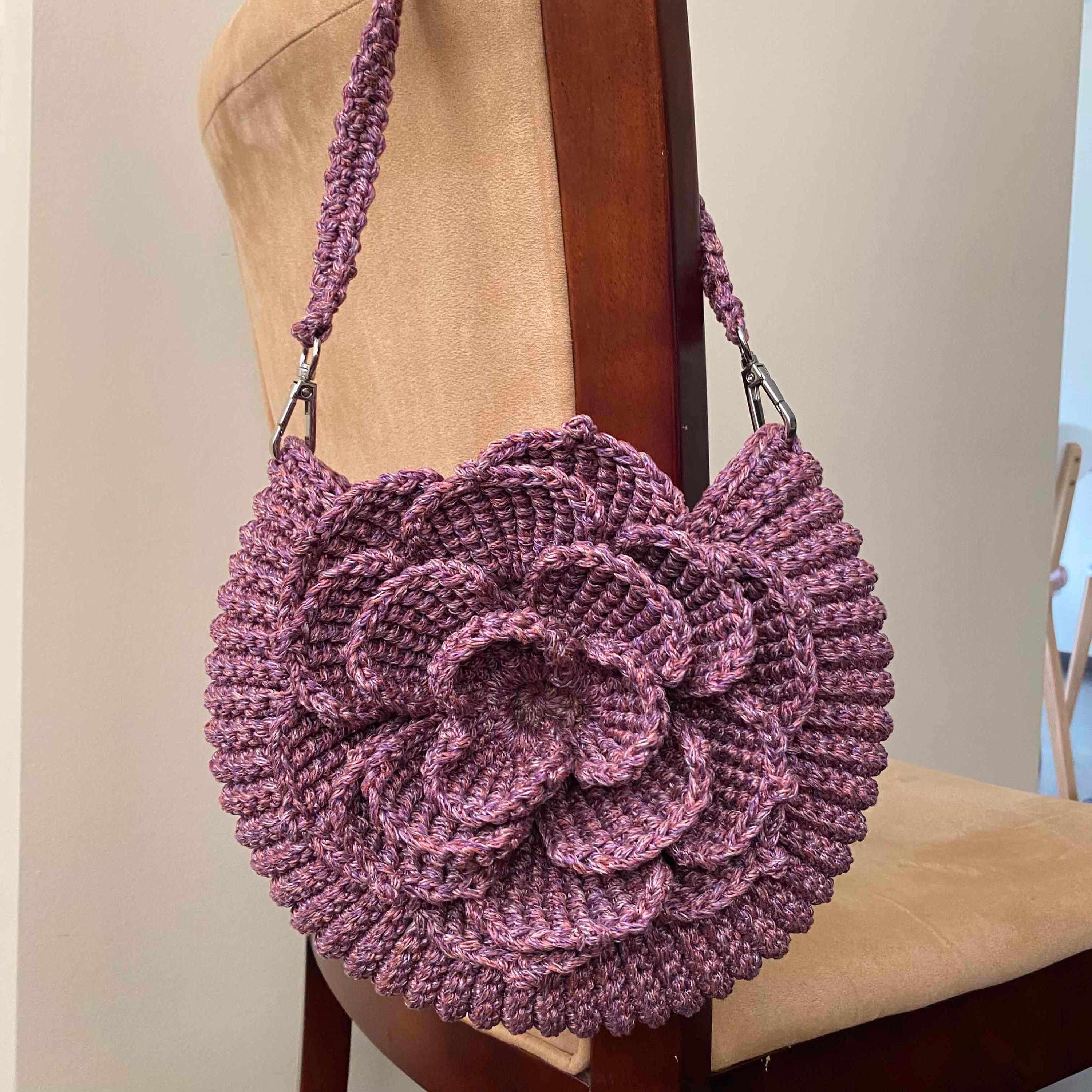 Patron bolso crochet Patron bolso rafia Patron bolso PDF Bolso circulo rosa crochet Patron bolso flor crochet Etsy Mexico