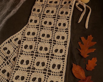 Gothic Skull Apron Crochet Pattern: Beginner-Friendly (Digital Download)