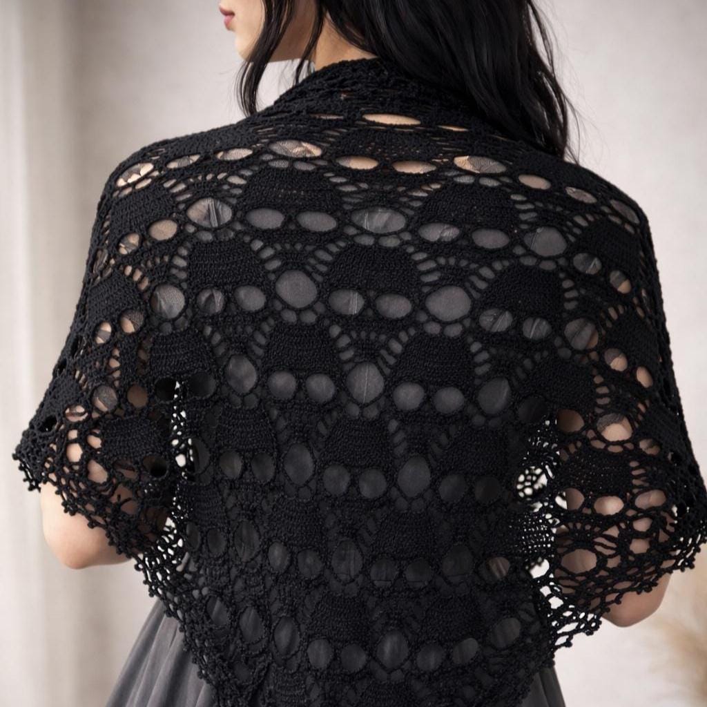 15 Skull Shawl Crochet Patterns for Gothic Wraps, Festival Layers, and Halloween Style 15 Gothic Skull Crochet Shawl