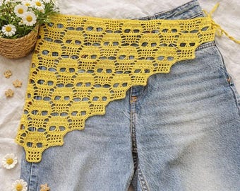 Triangle Wrap Skull Skirt Crochet Pattern : Lost Souls Goth Design (PDF Download)