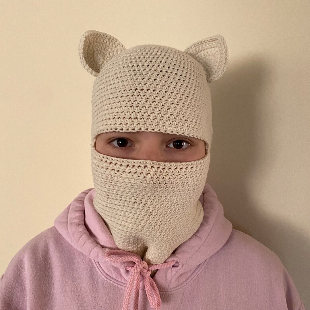 Cat Balaclava Crochet Balaclava Pattern Balaclava With Ears Etsy