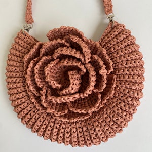 Crochet Raffia Rose Bag Pattern: Flower Handbag (PDF Pattern)