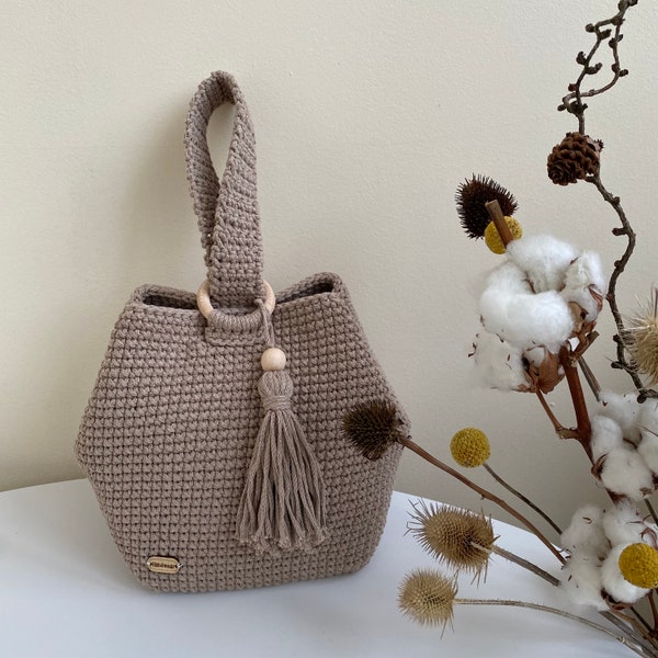 Crochet bag pattern, Crochet purse pattern, Bucket bag pattern, Crochet tote pattern, Small crossbody bag pattern