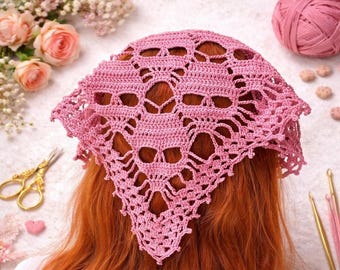 Triangel Skull Bandana Crochet Pattern: Filet crochet Wrap Skirt (PDF Download Pattern)