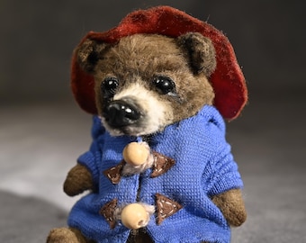Urso de pelúcia do artista Paddington: brinquedo de pelúcia em miniatura de viscose