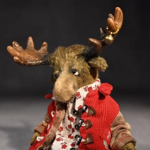 Artist teddy elk, teddy toys,  OOAK.