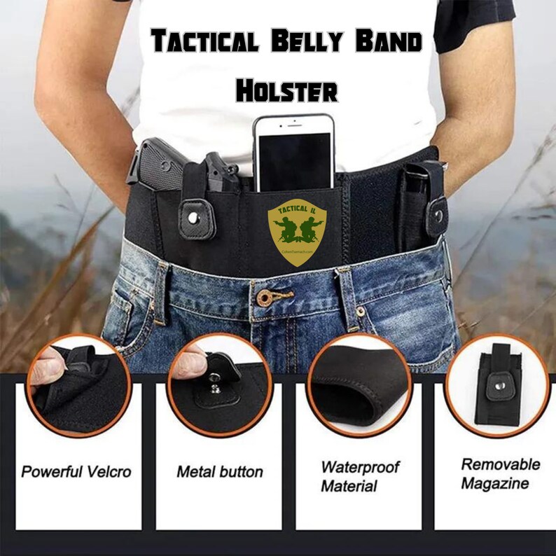 Tactical IL Belly Band Holster for Concealed Carry Athletic Flex FIT