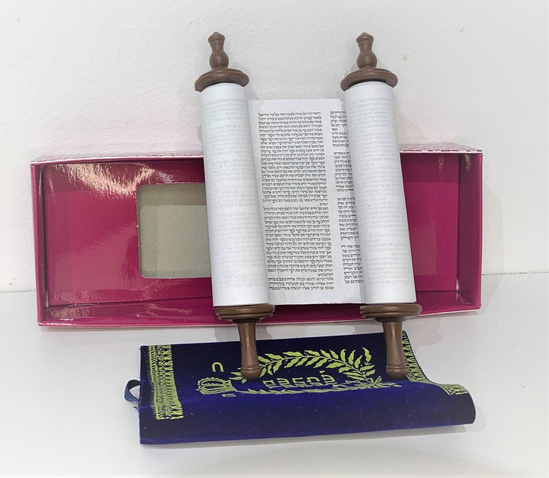 Small Hebrew Sefer Torah Scroll Book Jewish Israel Holy Bible