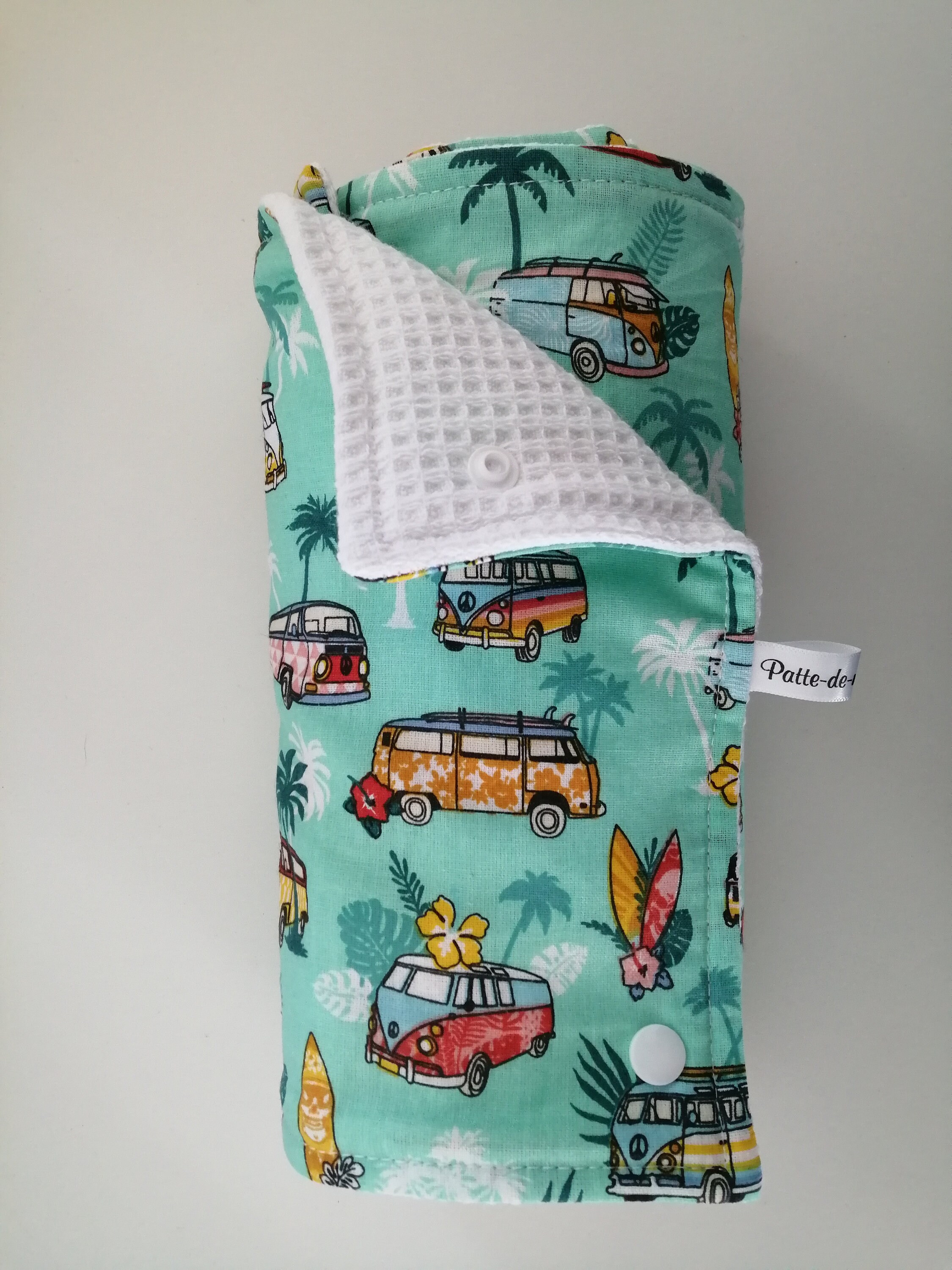 Essuie-Tout Lavables Camping Combi Surf X 6 Vert Lagon Jaune Moutarde Bleu Zéro Déchet Écologique