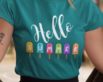 Hello Summer Shirt, Popsicle Shirt, Vacation Shirt, Beach Vacation, Summer Vacation, Vacation Tee, Vacay Mode, Summertime Shirt