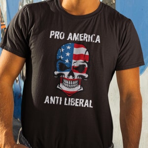 USA Flag Men T Shirt, Patriotic American Tee, Army Style, 100% Cotton, anti liberal, republican, conservative, anti Biden, Trump, America