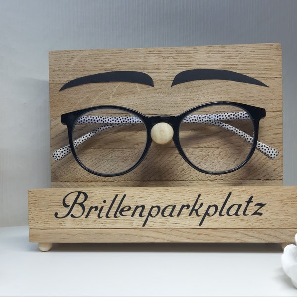 Muttertag I Vatertag I Brillenparkplatz I Brillenhalter aus Klötzchen I Brillengarage I Geburtstagsgeschenk