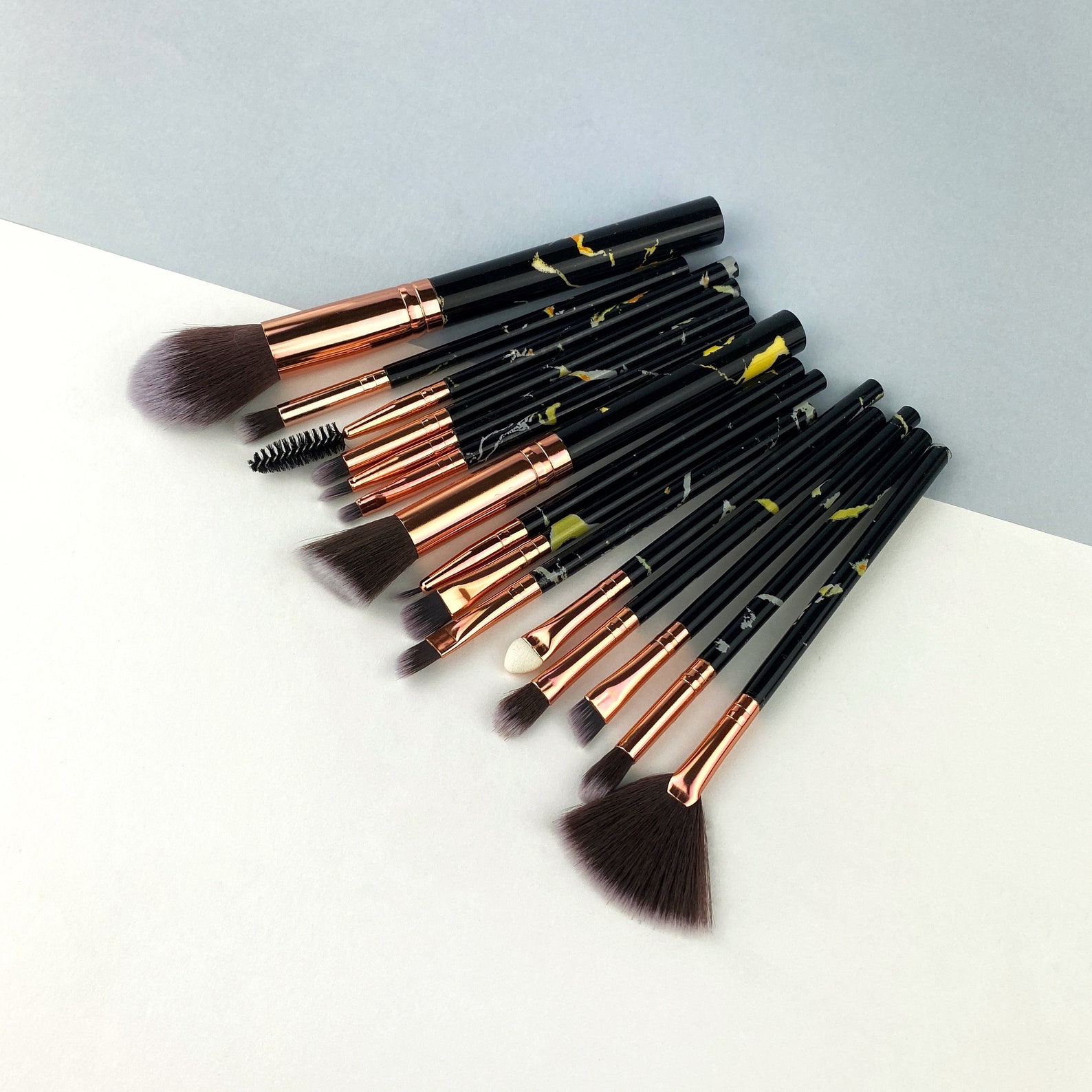 Compact Small Makeup Brushes Tool Set Cosmetic Powder Eye Etsy