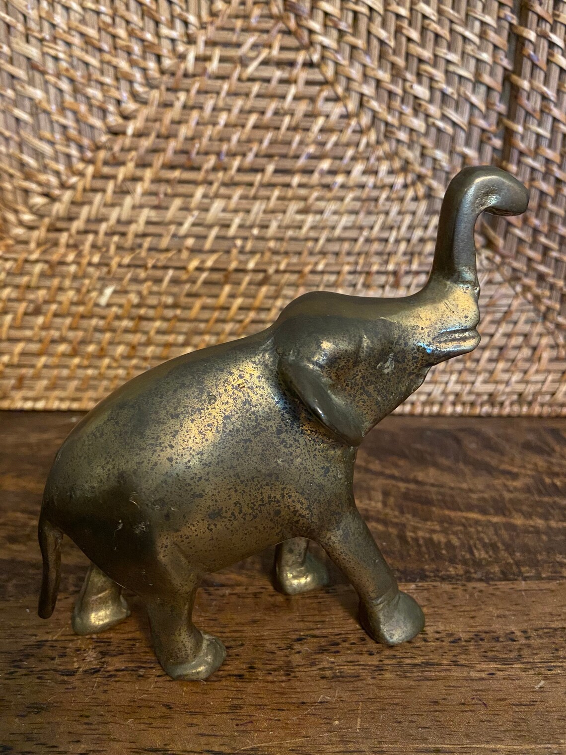 Solid Brass Vintage Elephant W/ Trunk up for Good Luck Etsy UK