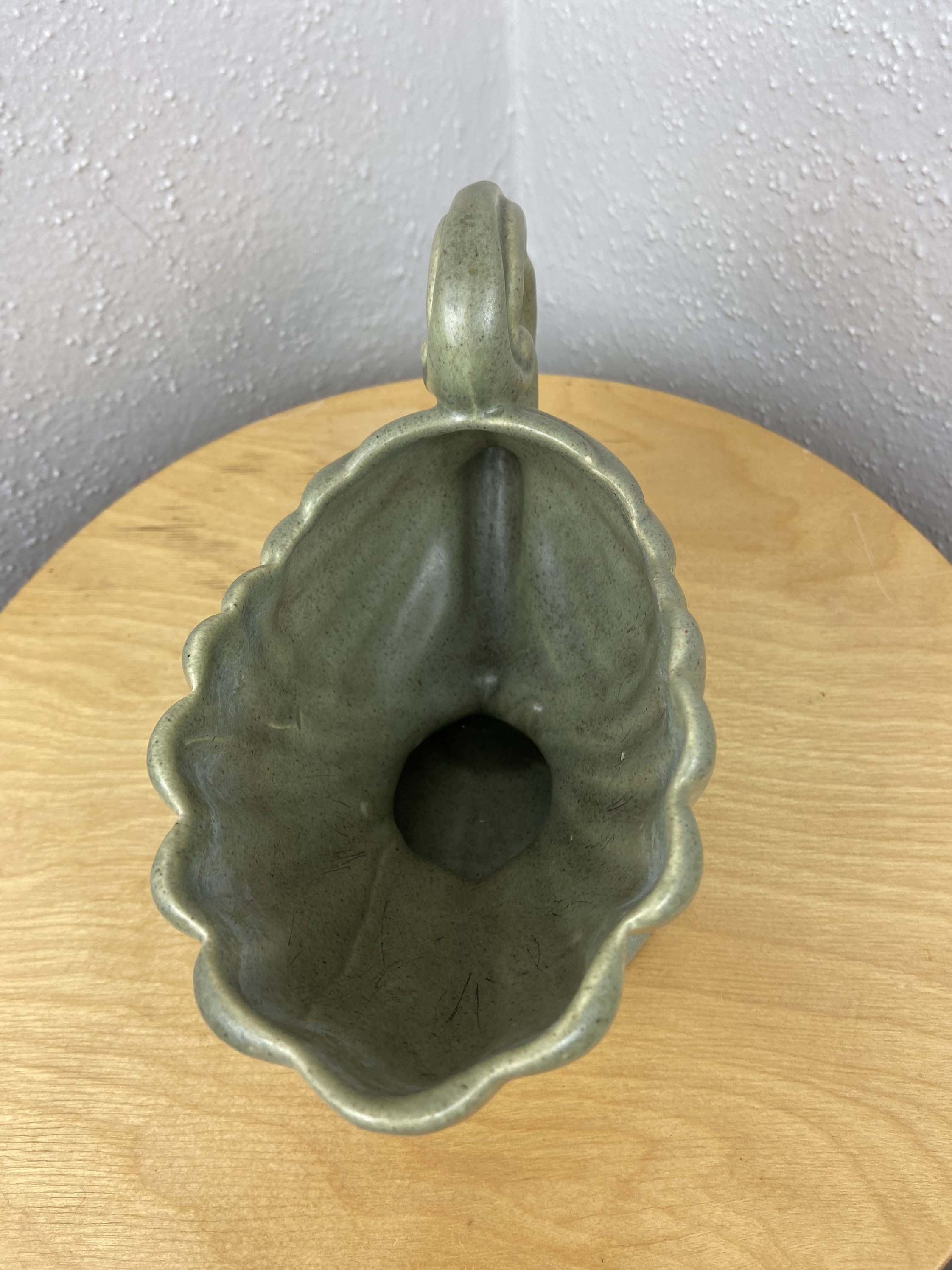 Vintage Green Speckled Haeger Pottery Shell Planter circa | Etsy