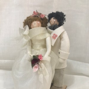 Figuras de Novios Personalizados, Novios Tarta Boda, Figuras Novios Tarta  Rodaja tronco y Guirnalda, Muñecos Tarta, Regalo siguientes. -  México