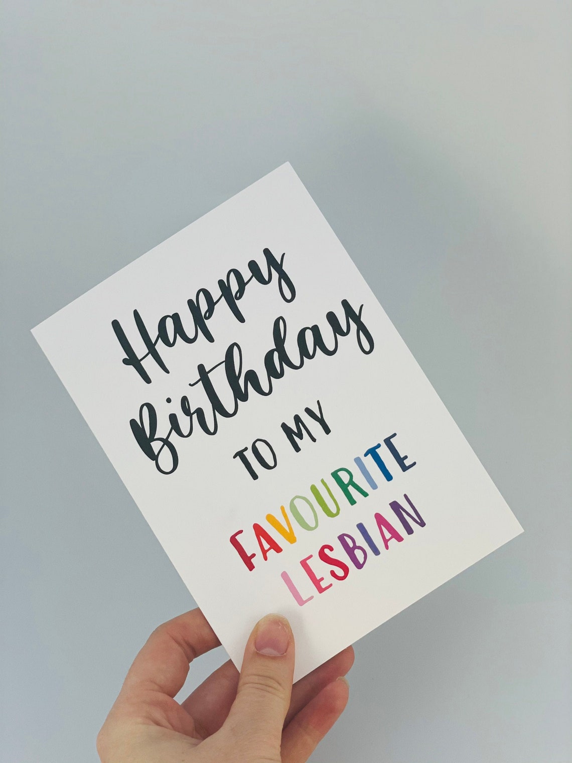 Happy birthday favourite lesbian birthday card rude card | Etsy