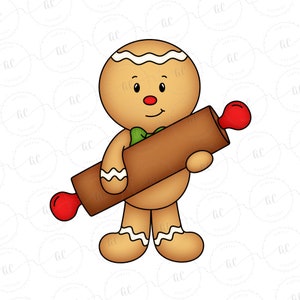 Gingerbread Rolling Pin Cookie Cutter