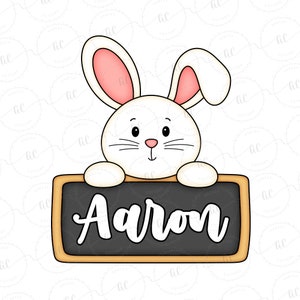 Bunny with Plaque Cookie Cutter