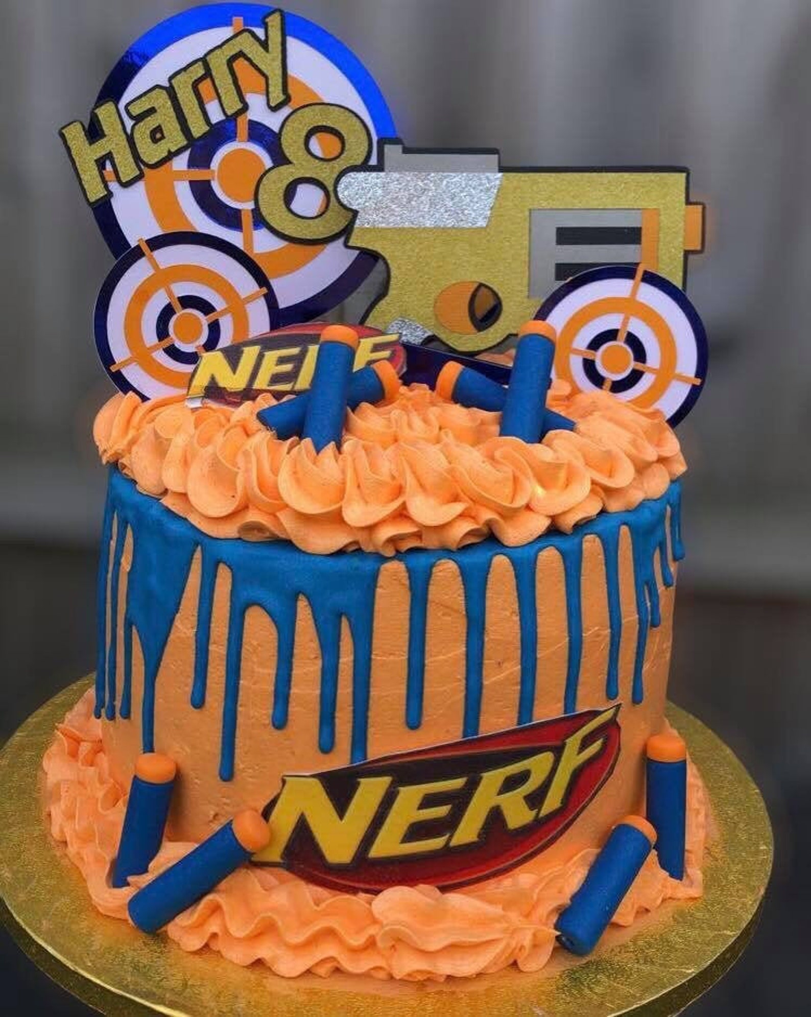 Nerf Cake Topper / personalised nerf cake topper / custom