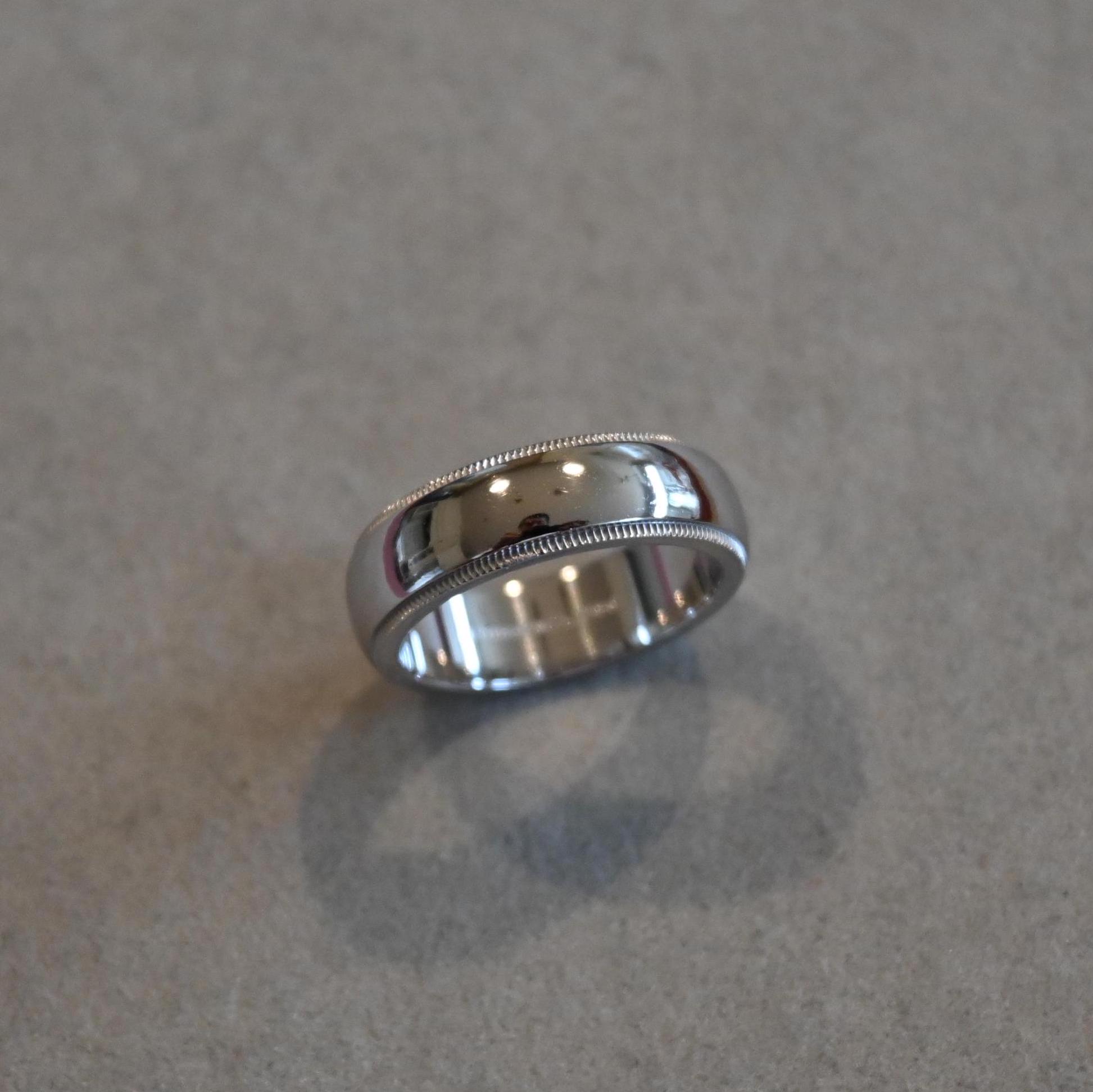 Tiffany & Co. Platinum PT950 6.0mm Double Milgrain Wedding Band - Etsy