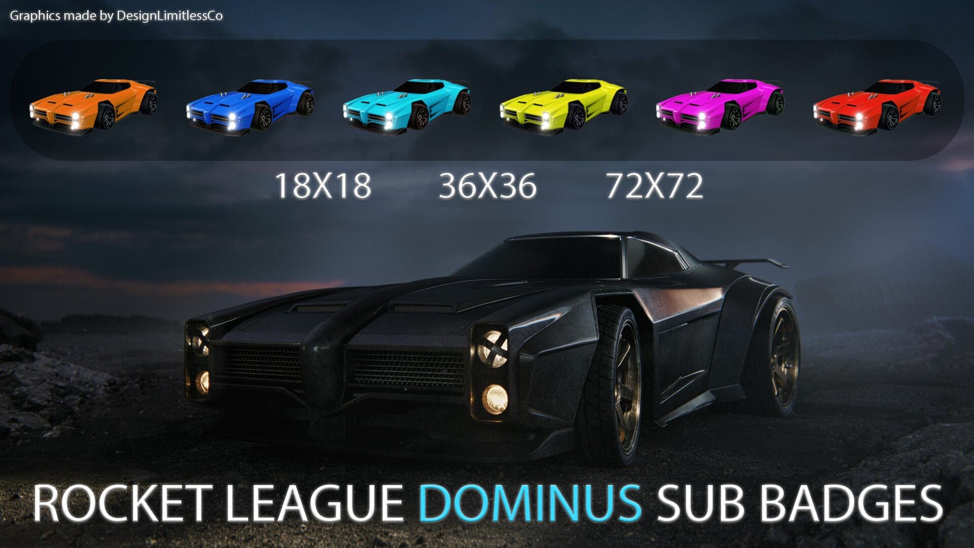 Rocket League Sub Badges Dominus Etsy