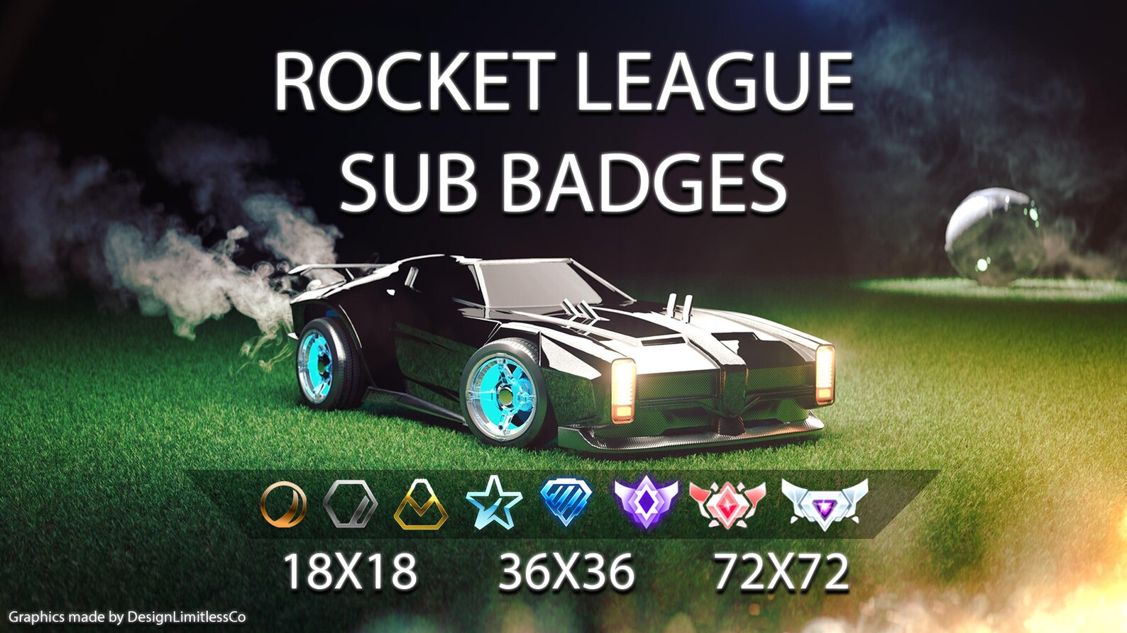 Rocket League Sub/Bit Badges Etsy