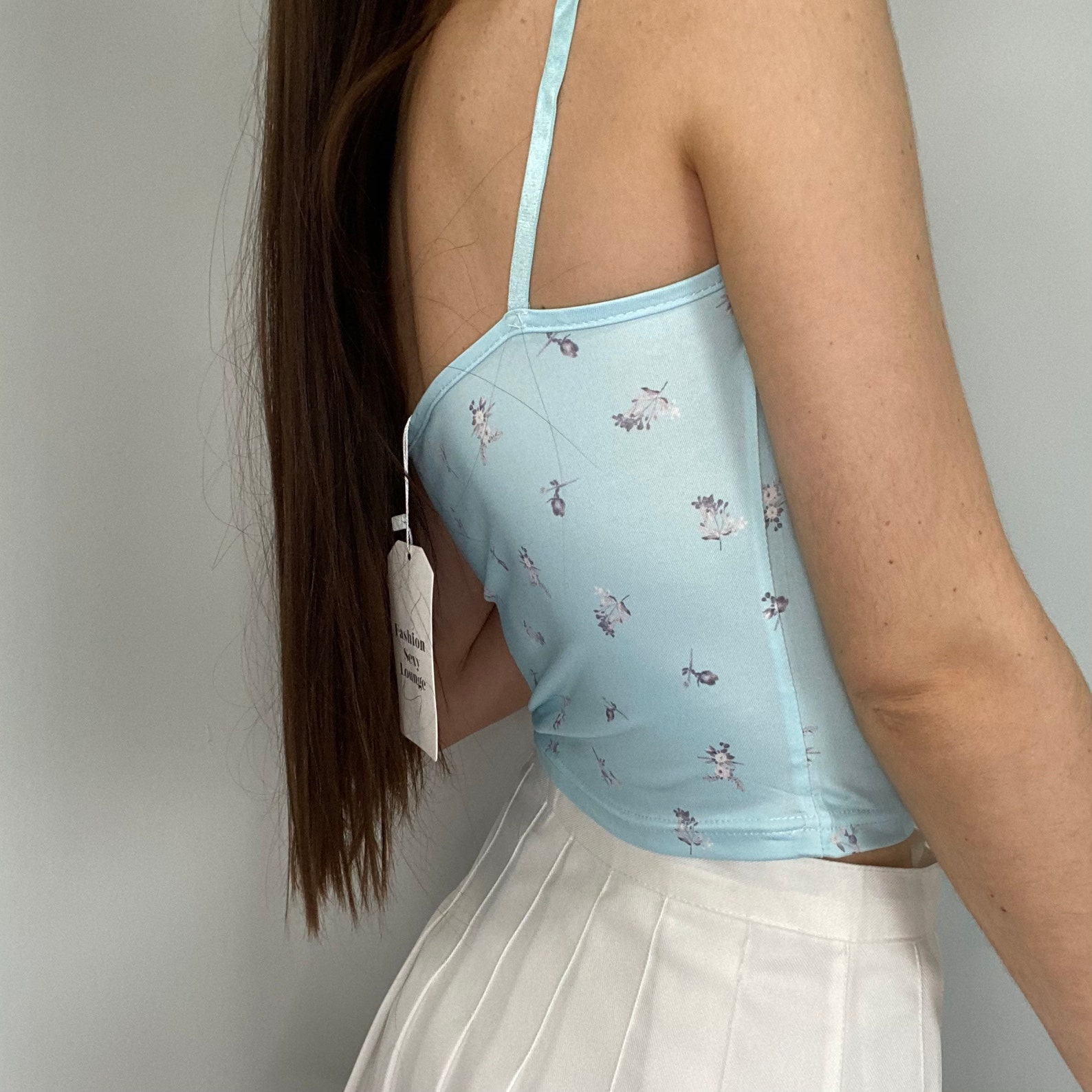 Y2K Blue corset top Etsy