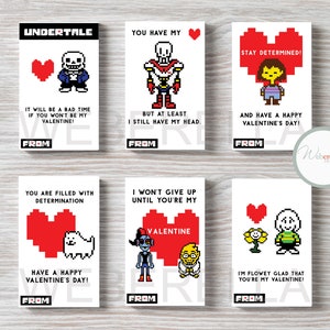 Cartes de la Saint-Valentin Undertale
