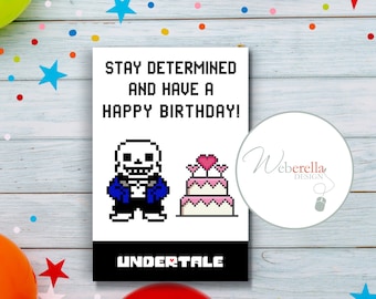 Undertale Sans Birthday Card