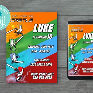 Castle Crashers Digitale Geburtstagseinladung
