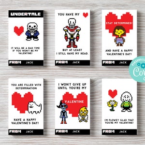 Cartes Undertale pour la Saint-Valentin