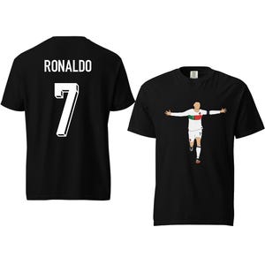 Ronaldo Portugal 2022 Name and Number Soccer Graphic T-shirt