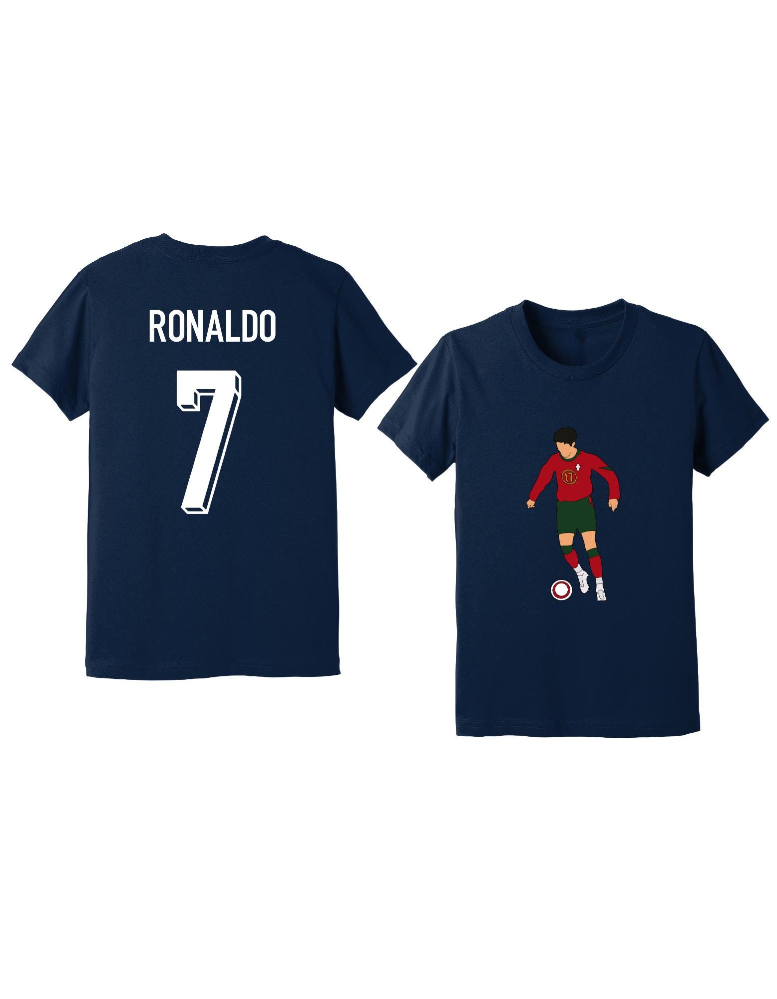 Young Ronaldo Kids Portugal Name and Number Soccer T-shirt