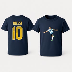 Messi Argentina Kids Unisex Soccer Graphic T-shirt