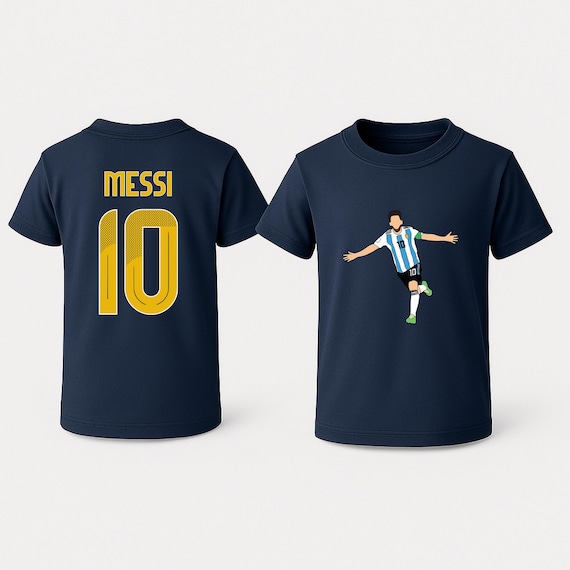 Messi Argentina Kids Unisex Soccer Graphic T-shirt