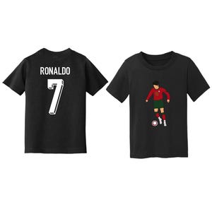 Young Ronaldo Toddler Name and Number Soccer Tshirt