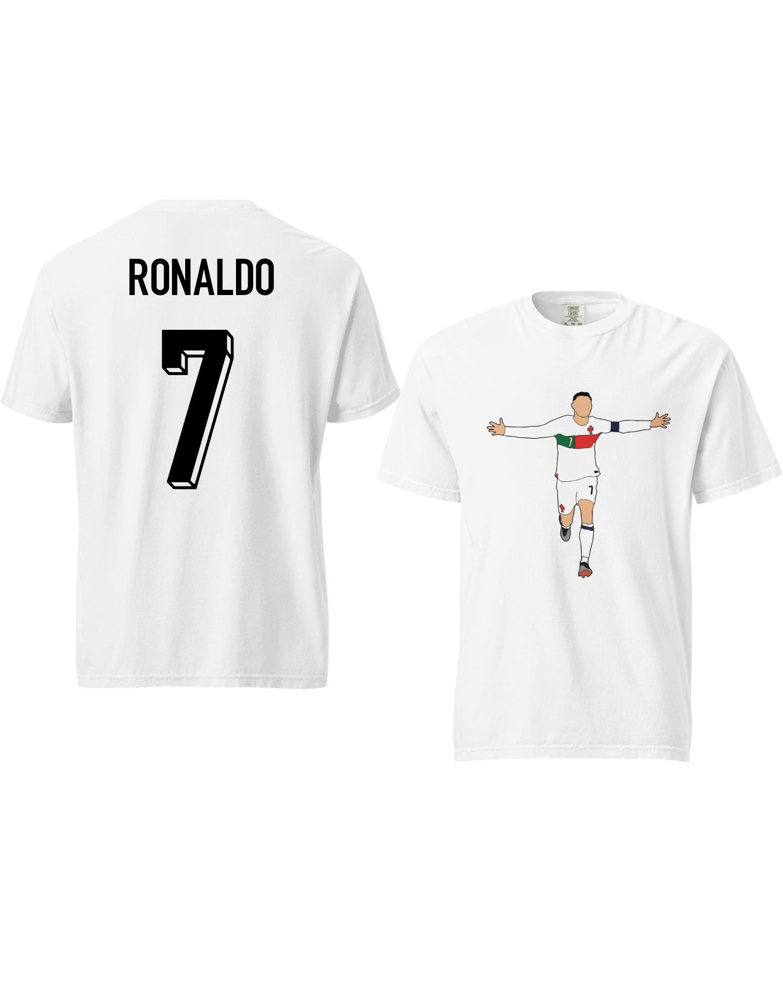 Ronaldo Portugal 2022 Name and Number Soccer Graphic T-shirt