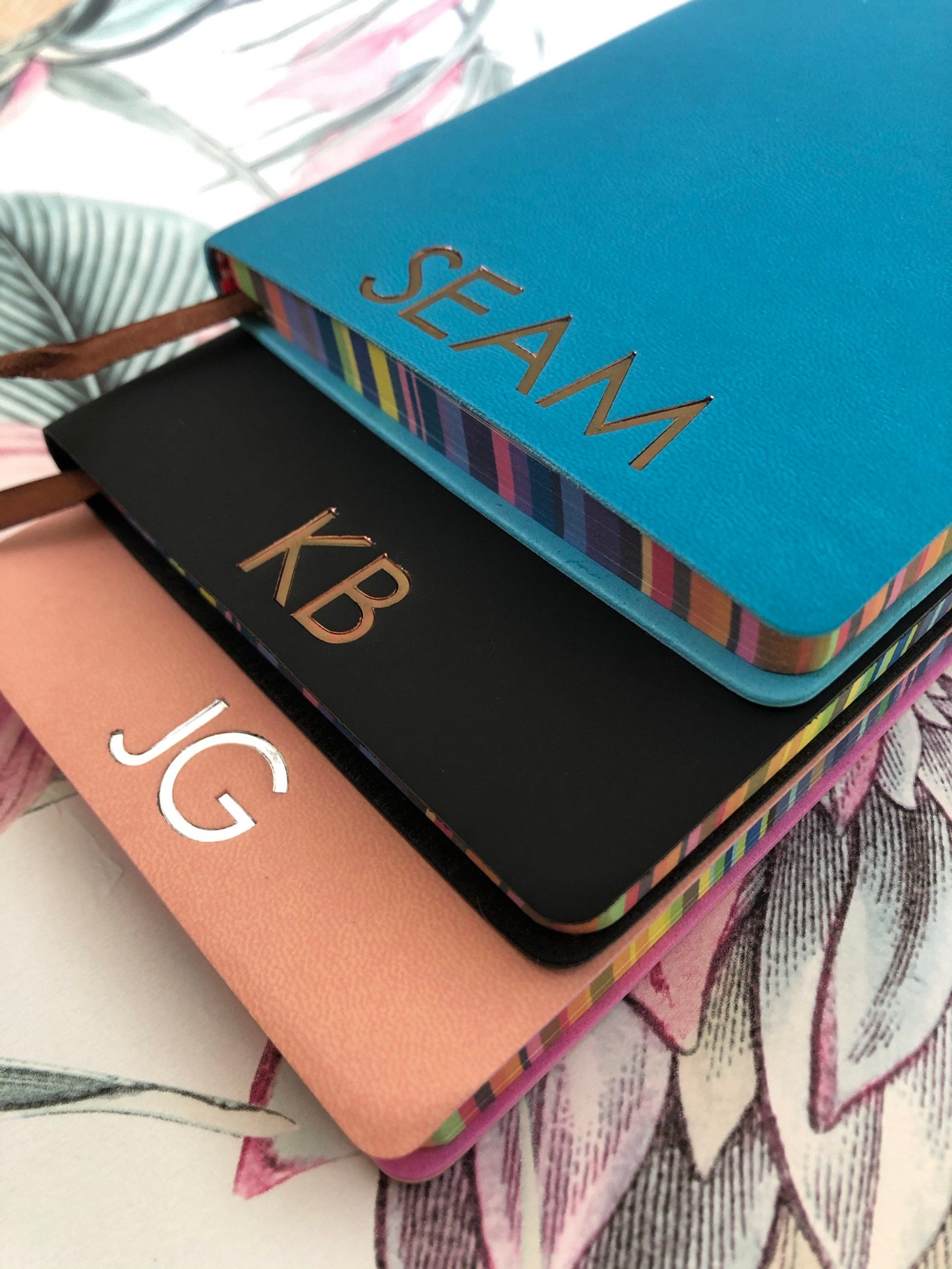 Personalised Notebook / Diary / Journal Debossed Initials Etsy