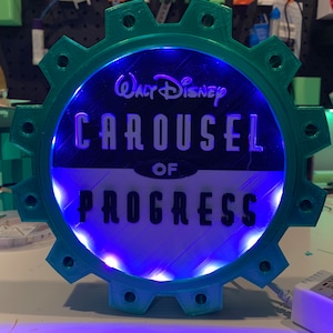 Carousel of Progress Sign - Disney World Decor Magic Kingdom Decor Gift for Disney Fans and Disney Lovers