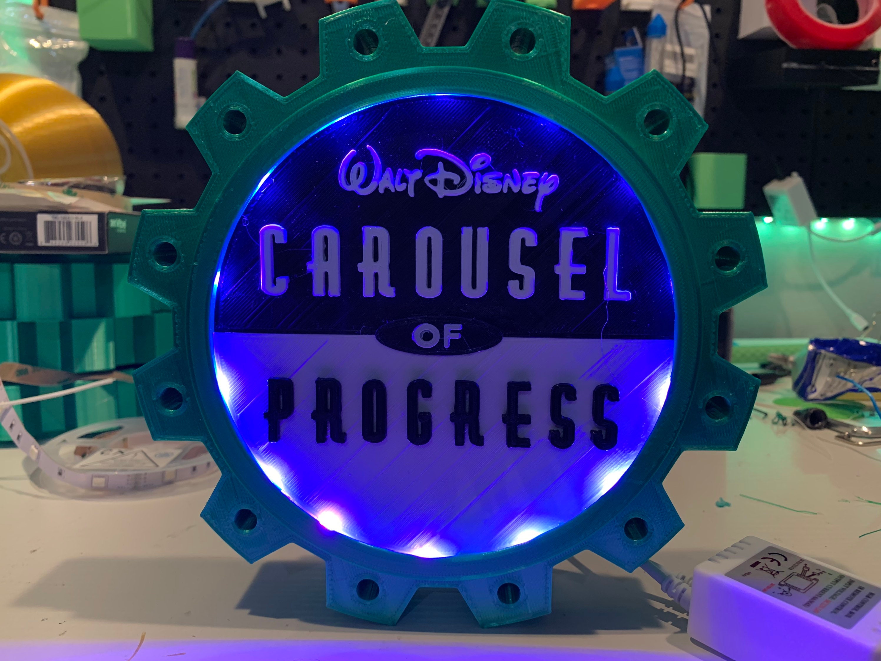 Panneau du carrousel du progrès - Décoration Disney World, décoration Magic Kingdom, cadeau de Noël pour les fans de Disney et les amoureux de Disney